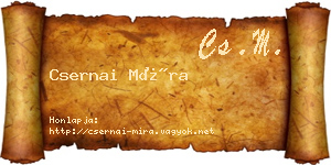 Csernai Míra névjegykártya